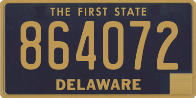 DE license plate 864072