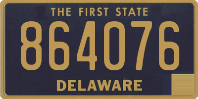 DE license plate 864076
