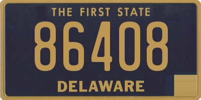 DE license plate 86408