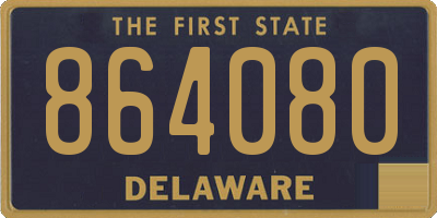 DE license plate 864080