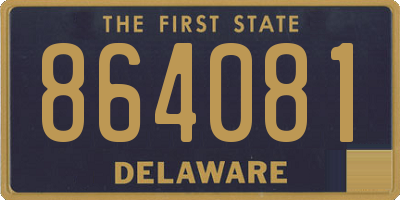 DE license plate 864081