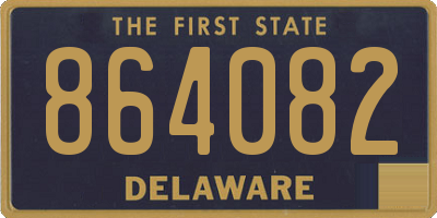 DE license plate 864082