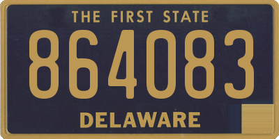 DE license plate 864083