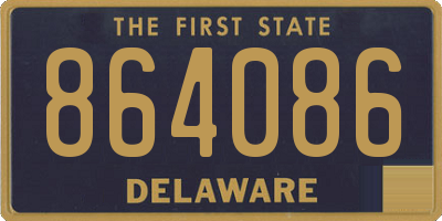 DE license plate 864086