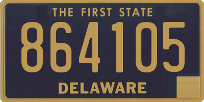 DE license plate 864105