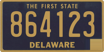 DE license plate 864123