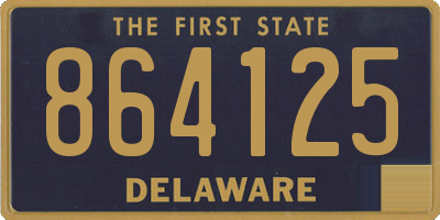 DE license plate 864125