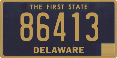 DE license plate 86413