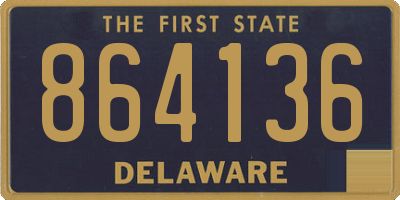 DE license plate 864136