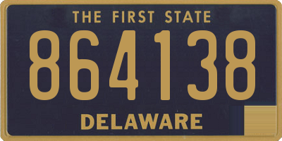 DE license plate 864138