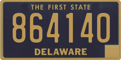 DE license plate 864140