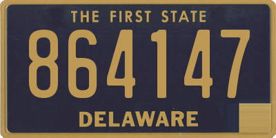 DE license plate 864147
