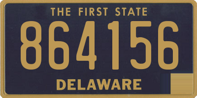 DE license plate 864156