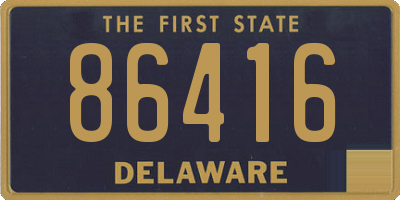 DE license plate 86416