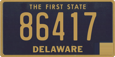 DE license plate 86417