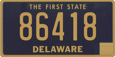 DE license plate 86418