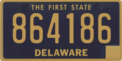 DE license plate 864186