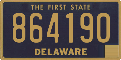 DE license plate 864190