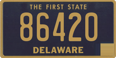 DE license plate 86420
