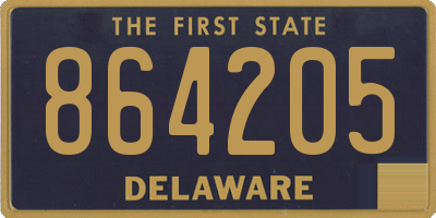 DE license plate 864205