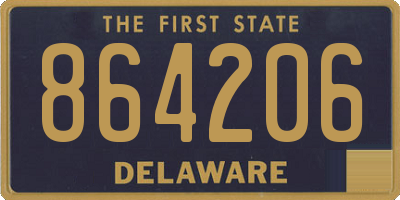 DE license plate 864206