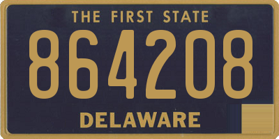 DE license plate 864208
