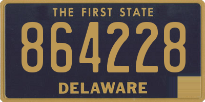 DE license plate 864228