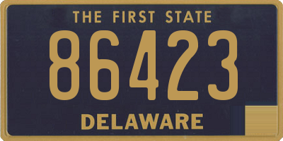 DE license plate 86423