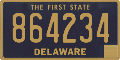 DE license plate 864234