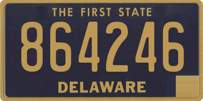 DE license plate 864246