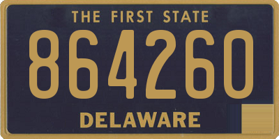 DE license plate 864260