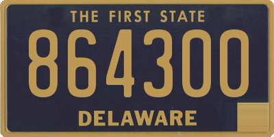 DE license plate 864300