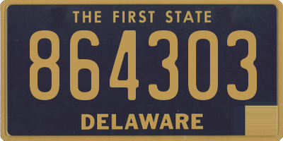 DE license plate 864303