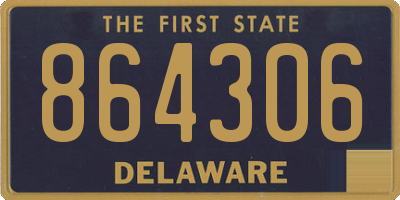 DE license plate 864306