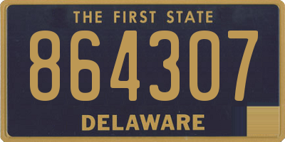 DE license plate 864307