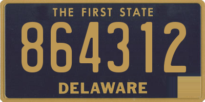 DE license plate 864312