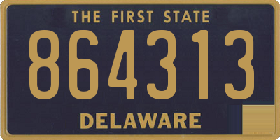 DE license plate 864313