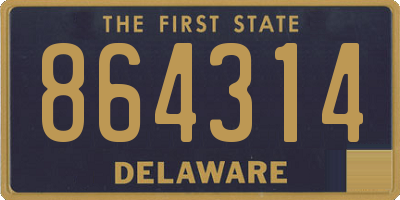 DE license plate 864314