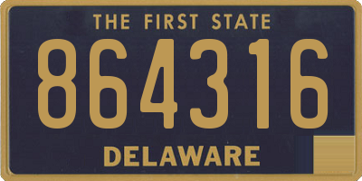 DE license plate 864316