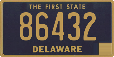 DE license plate 86432