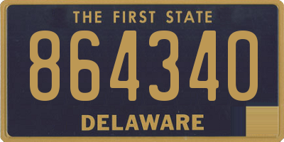 DE license plate 864340