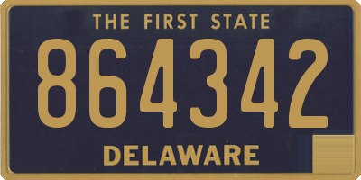 DE license plate 864342