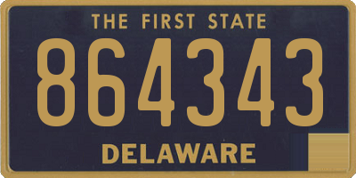 DE license plate 864343