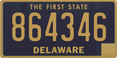 DE license plate 864346
