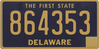 DE license plate 864353