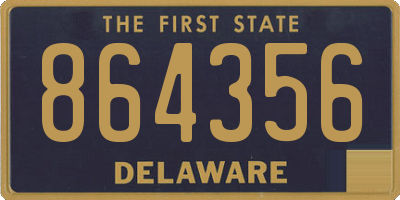 DE license plate 864356