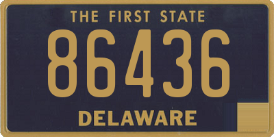 DE license plate 86436