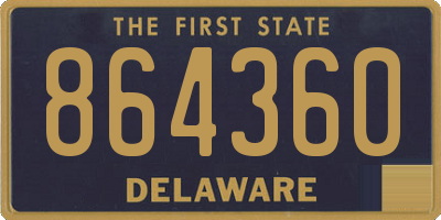 DE license plate 864360
