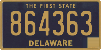 DE license plate 864363