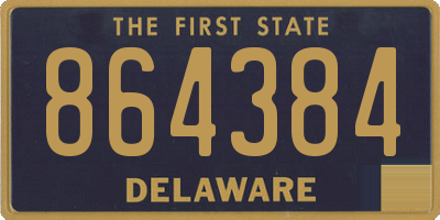 DE license plate 864384